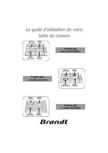 Mode d’emploi Brandt TE212XF1 Table de cuisson