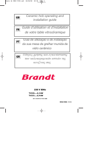 Mode d’emploi Brandt TV220XS1 Table de cuisson