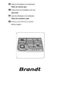Manual Brandt TE274XS1 Hob