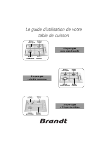 Mode d’emploi Brandt TE216FF1 Table de cuisson