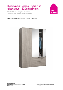 Manual Leen Bakker Tempo (230x161x54) Garderobă