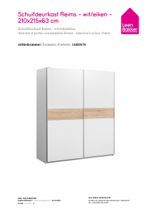 Manual Leen Bakker Reims (210x215x63) Wardrobe