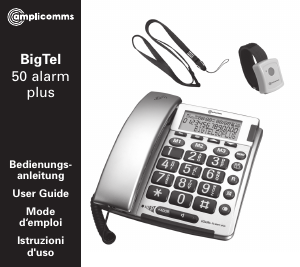 Manuale Amplicomms BigTel 50 Alarm Plus Telefono