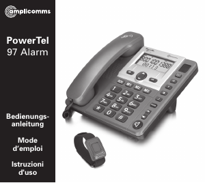 Mode d’emploi Amplicomms PowerTel 97 Alarm Téléphone