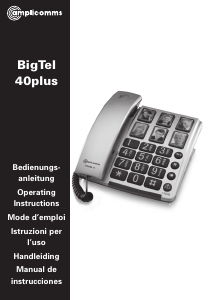 Mode d’emploi Amplicomms BigTel 40 Plus Téléphone
