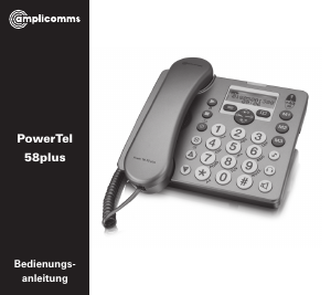 Bedienungsanleitung Amplicomms PowerTel 58 Plus Telefon