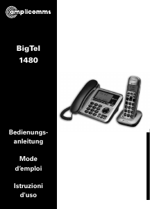 Manuale Amplicomms BigTel 1480 Telefono senza fili