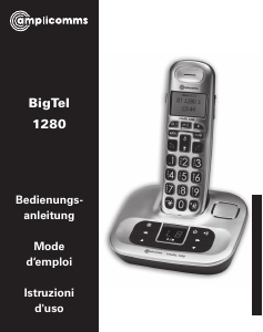 Handleiding Amplicomms BigTel 1280 Draadloze telefoon