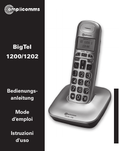 Manuale Amplicomms BigTel 1202 Telefono senza fili