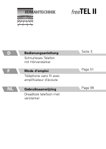 Handleiding Humantechnik FreeTell II Draadloze telefoon