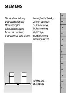 Brugsanvisning Siemens LC359KA70 Emhætte