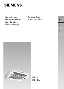 Mode d’emploi Siemens LU14142CH Hotte aspirante