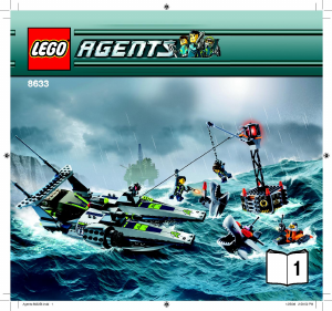 Bruksanvisning Lego set 8633 Agents Motorbåt räddning