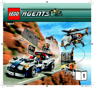 Handleiding Lego set 8634 Agents Turbocar achtervolging