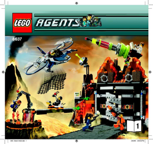 Manual de uso Lego set 8637 Agents Base del volcán