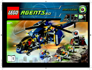 Manuale Lego set 8971 Agents Unità aerea di difesa