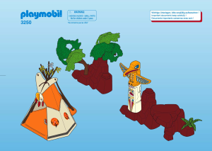 Handleiding Playmobil set 3250 Indians Indianendorp