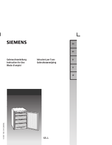 Bedienungsanleitung Siemens GS14S420IE Gefrierschrank