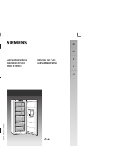 Bedienungsanleitung Siemens GS26V430 Gefrierschrank
