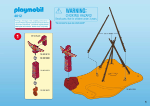 Manual Playmobil set 4012 Indians Superset native American camp