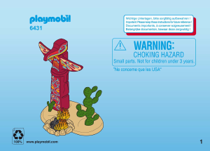 Manual de uso Playmobil set 6431 Indians Tótem y fogata