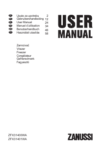 Manual Zanussi ZFX 31401 WA Freezer