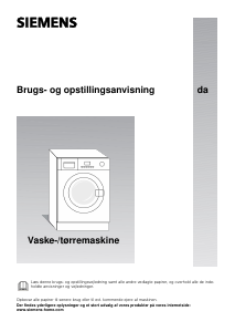 Brugsanvisning Siemens WK14D320EU Vaskemaskine