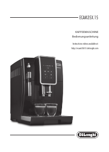 Bedienungsanleitung DeLonghi ECAM 350.15.B Dinamica Kaffeemaschine