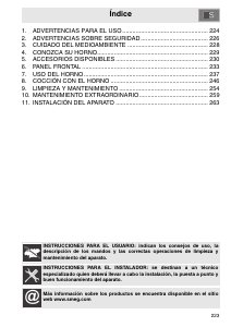 Manual de uso Smeg SCP4590X8 Horno