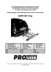 Bedienungsanleitung Pro User Saffier IVqc Fahrradträger