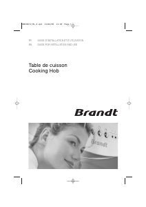 Mode d’emploi Brandt TE541WF1 Table de cuisson