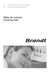 Manual Brandt TE560FF1 Hob