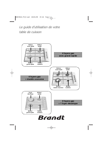 Mode d’emploi Brandt TE518XS1 Table de cuisson