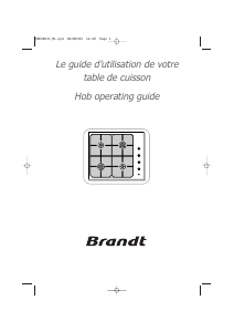 Manual Brandt TE540XF1 Hob