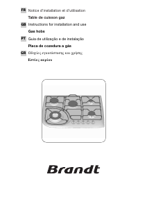 Mode d’emploi Brandt TE576XS1 Table de cuisson