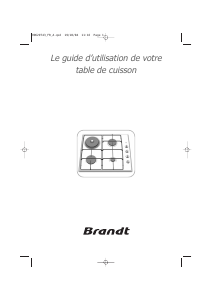 Mode d’emploi Brandt TE343WF1 Table de cuisson