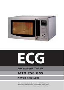 Manuál ECG MTD 250 GSS Mikrovlnná trouba
