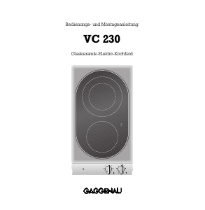 Bedienungsanleitung Gaggenau VC230512 Kochfeld