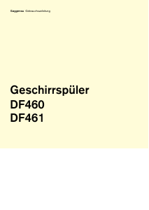 Bedienungsanleitung Gaggenau DF461164 Geschirrspüler