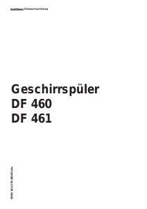 Bedienungsanleitung Gaggenau DF461560 Geschirrspüler