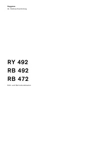 Bedienungsanleitung Gaggenau RB492301 Kühl-gefrierkombination