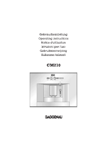 Manual Gaggenau CM200130 Coffee Machine