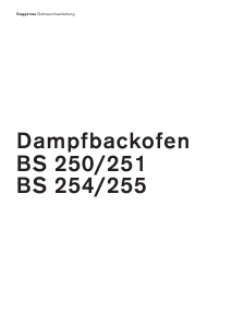 Bedienungsanleitung Gaggenau BS255100 Backofen