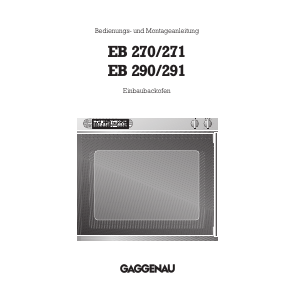 Bedienungsanleitung Gaggenau EB291131 Backofen