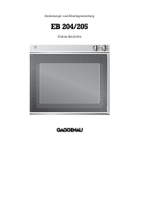 Bedienungsanleitung Gaggenau EB204131 Backofen