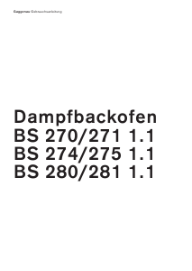 Bedienungsanleitung Gaggenau BS275131 Backofen