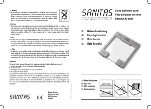 Manual Sanitas SGS 10 Scale