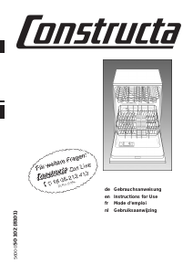 Mode d’emploi Constructa CG461J4 Lave-vaisselle