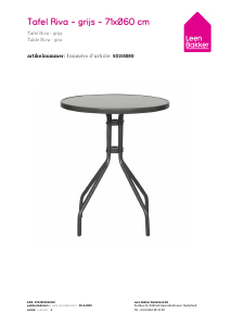 Manual Leen Bakker Riva Garden Table