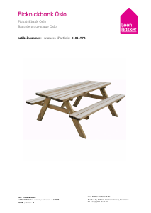 Manual Leen Bakker Oslo Garden Table